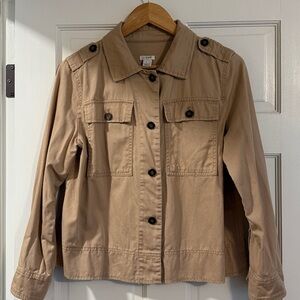 J. Crew Beige Button-Up Shirt